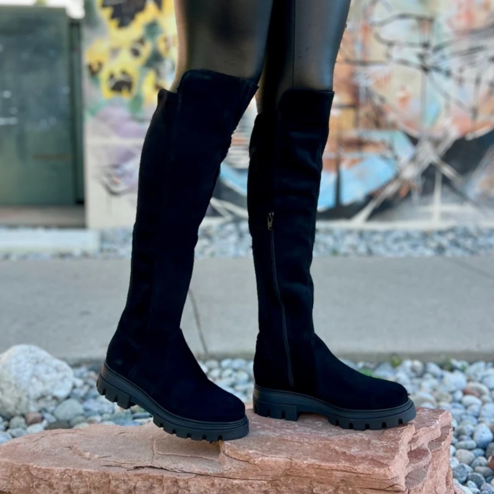 Bos. & Co. Fifth Waterproof Over the Knee Boot in Black